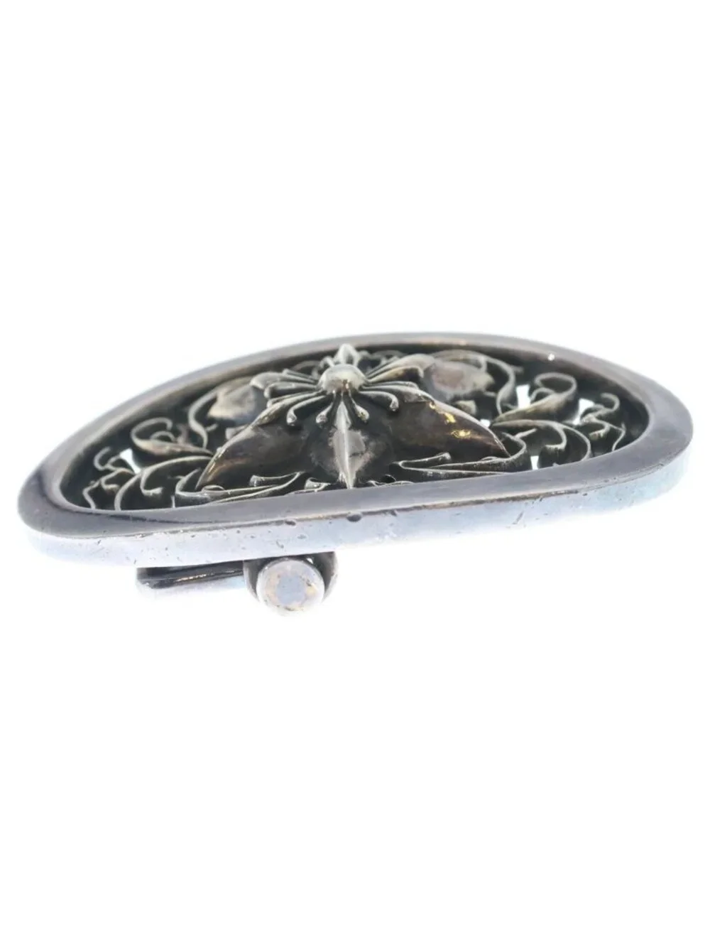 Chrome Hearts Buckle Oval Star 1.5 Classic Silver Belt Buckle